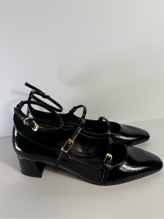 Zara Shoes - Zara Black Patent Mary Jane Ankle-Strap Women Heels - Size 7M (37 )